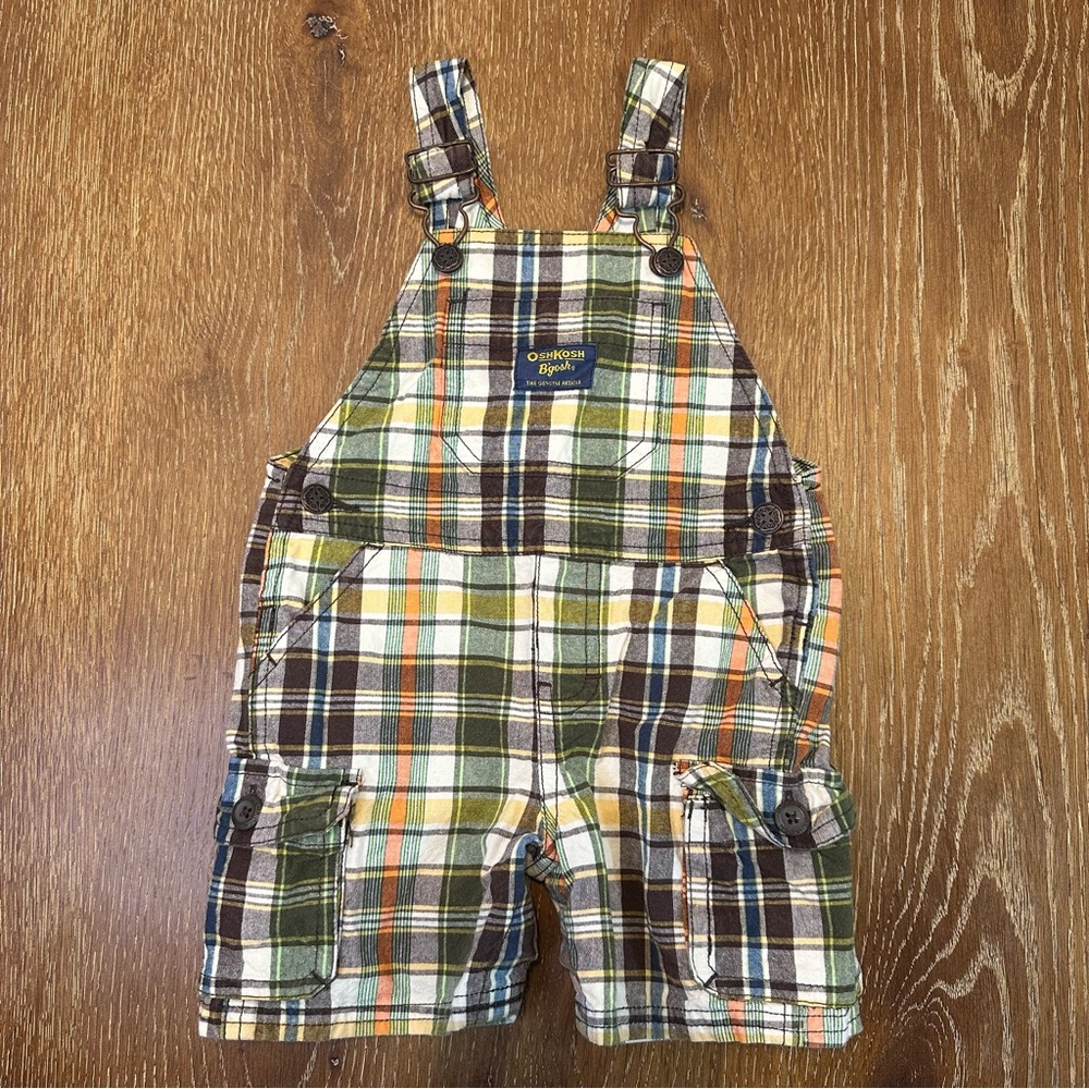 OshKosh B’gosh‎ Plaid Overalls
